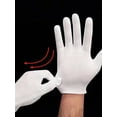 thumbnail image 3 of 5 pares de guantes blancos para eccema manos secas Guantes de inspección de joyería suaves de grado SPA hidratantes con forro transpirable Guantes de tela elásticos ajustados para la mayoría de las, 3 of 4