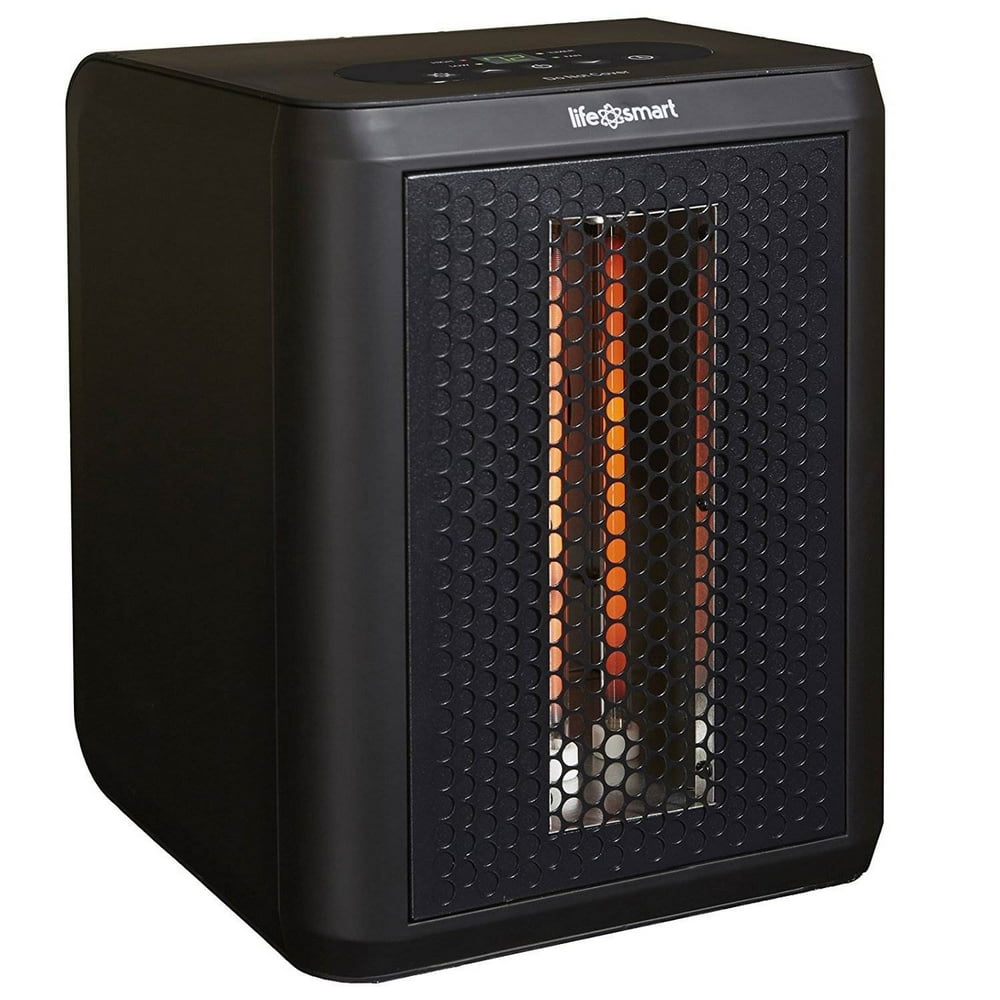 Lifesmart 3 Element Infrared Tabletop Portable Heater, 1200 Watt, Black