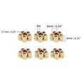 thumbnail image 2 of Wekity M4x8mm Female Thread Knurled Nuts Hx6mm OD Brass Threaded Insert Embedment Nuts Hydraulic Welded Joint Injection Molding Assortment Kit for 3D Printing Injection Molding 30PCS-0621, 2 of 5