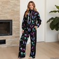 thumbnail image 4 of Glofpot Women Turtleneck 2 Piece Outfit, Sweatshirt Matching Lounge Sets Mock Neck Tracksuit Wide Leg Sweatpants, Women Everyday Loungewear, Drawstring Sportswear, Matching Lounge Sets, Gothic Bat, 4 of 7