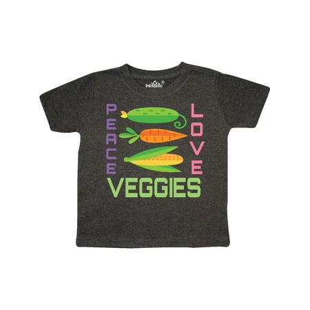 

Inktastic Vegan Peace Love Veggies Gift Toddler Boy or Toddler Girl T-Shirt