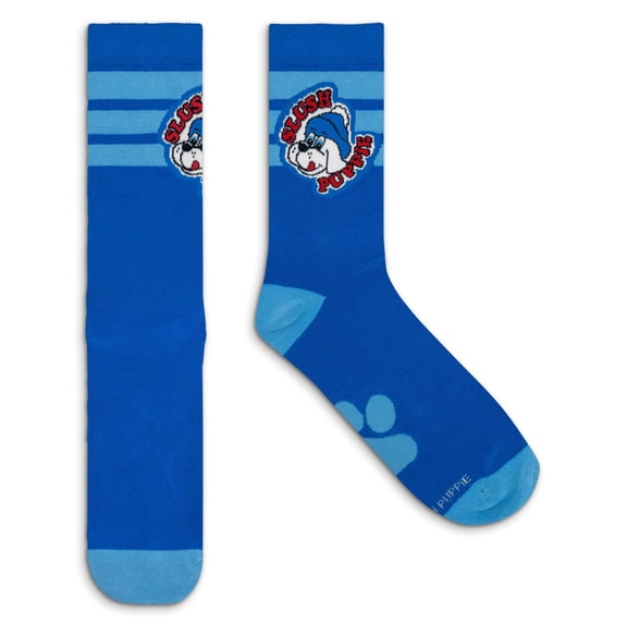 Tee Luv Slush Puppie Cartoon Dog Mascot Crew Socks (Men's)