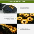 Elegant Choise 1-8 Pack LED Solar Sunflower Lights Outdoor Garden Stake ...