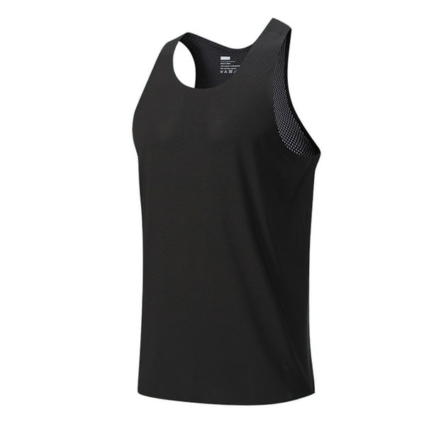 Chaleco sin mangas deportivo de verano para hombre: entrenamiento de baloncesto, poliéster, tallas S-XXL, secado rápido/transpirable, para exteriores.