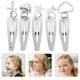 thumbnail image 3 of Girls Decorate Hairpins Elegant Metal French Hair Pin Daily Use 10Pcs Silver, 3 of 5