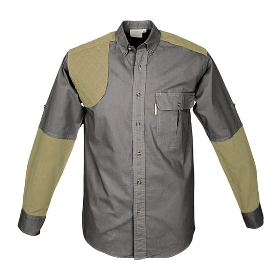 TAG SAFARI Adult Male Upland Long Sleeve Shirt, Color: Olive/Khaki, Size: S