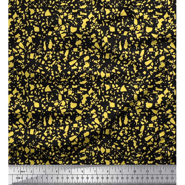 Soimoi Black Velvet Fabric Aboriginal Mosaic Fabric Prints By Yard 58 Inch Wide
