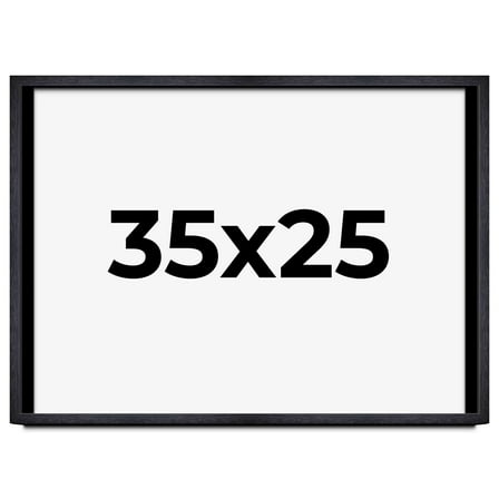 35x25 Shadow Box Frame Black | 1 Inches Deep Real Wood Farmhouse Shadowbox Display Frame | UV