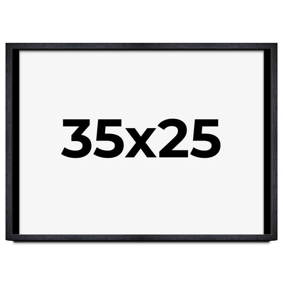 35x25 Shadow Box Frame Black | 1 Inches Deep Real Wood Farmhouse Shadowbox Display Frame | UV