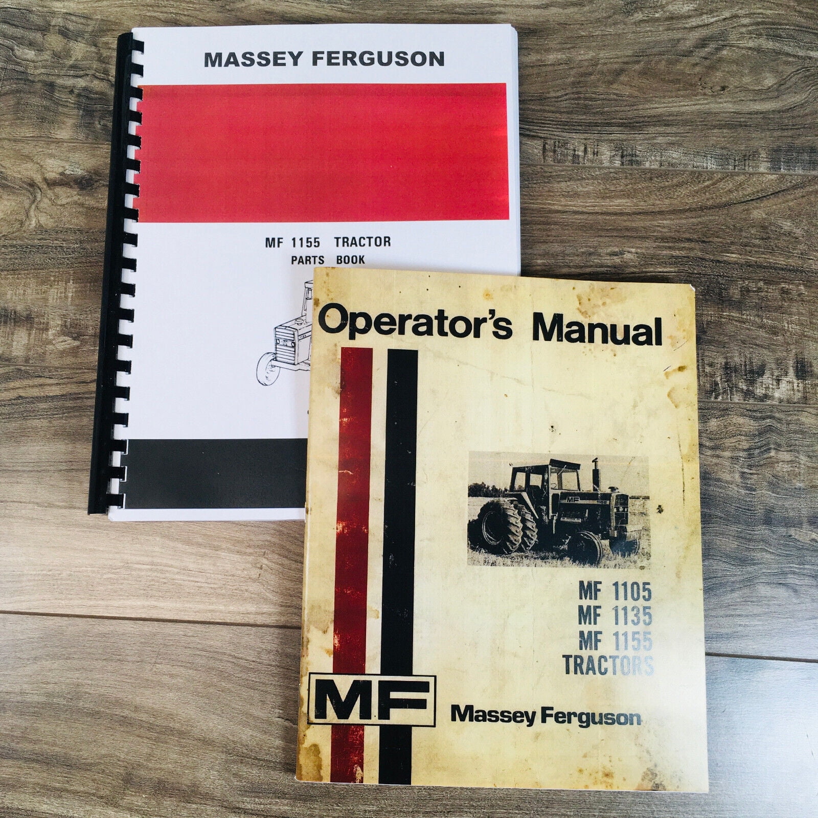 MASSEY FERGUSON 1155 TRACTOR PARTS OPERATORS MANUAL SET OWNER CATALOG