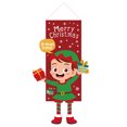 thumbnail image 2 of Rovga Christmas Ornaments 1 Pcs Christmas Holiday Seasonal Sign Hanging Decor Christmas Decoration Hanging Santa Clus Banner Flag For Front Door Home Xmas Wall Windows A One Size, 2 of 6