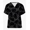 thumbnail image 3 of Tops con estampado de Hello Kitty Para Mujer, Para dentista uniforme de trabajo, enfermera, Uniformes médicos Para Mujer, ropa de trabajo Para Hospital, 2024, 3 of 6