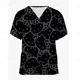 thumbnail image 4 of Tops con estampado de Hello Kitty Para Mujer, Para dentista uniforme de trabajo, enfermera, Uniformes médicos Para Mujer, ropa de trabajo Para Hospital, 2024, 4 of 6