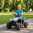 thumbnail image 2 of Aosom 12V Kids ATV with Music, Headlights, High & Low Speed, White, 2 of 10