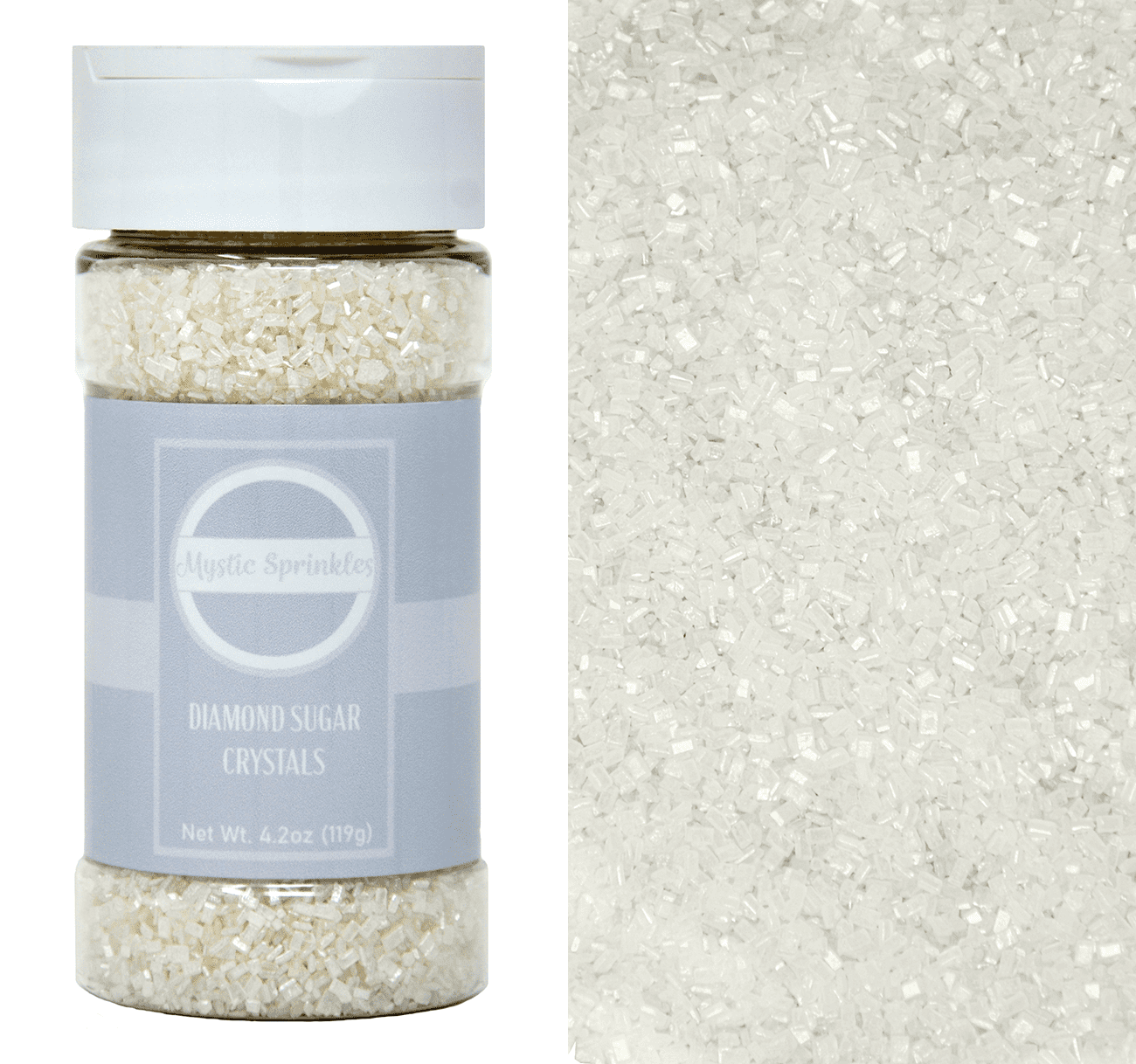 Mystic Sprinkles Diamond - White Sugar Crystals 4.2 oz
