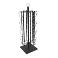 thumbnail image 3 of FixtureDisplays® Up to 9.9" Wide 16 Adjustable Pockets Display Rack, Greeting Post Card Christmas Holiday Spinning Rack Stand.Pocket Size: 4.5-9.9" Wide X 5.8" Tall, 16 Pockets. 11602-BLACK, 3 of 7