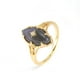 thumbnail image 4 of Anillo de mujer de plata S925 chapado en oro con diseño retro de estrellas del cielo nocturno de serie limitada de Japón, 4 of 6