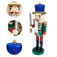 thumbnail image 3 of MasteelfCA Wooden Soldier Model Nutcracker Figurine Xmas Nutcracker Adorn Desktop Nutcracker Decor, 3 of 8