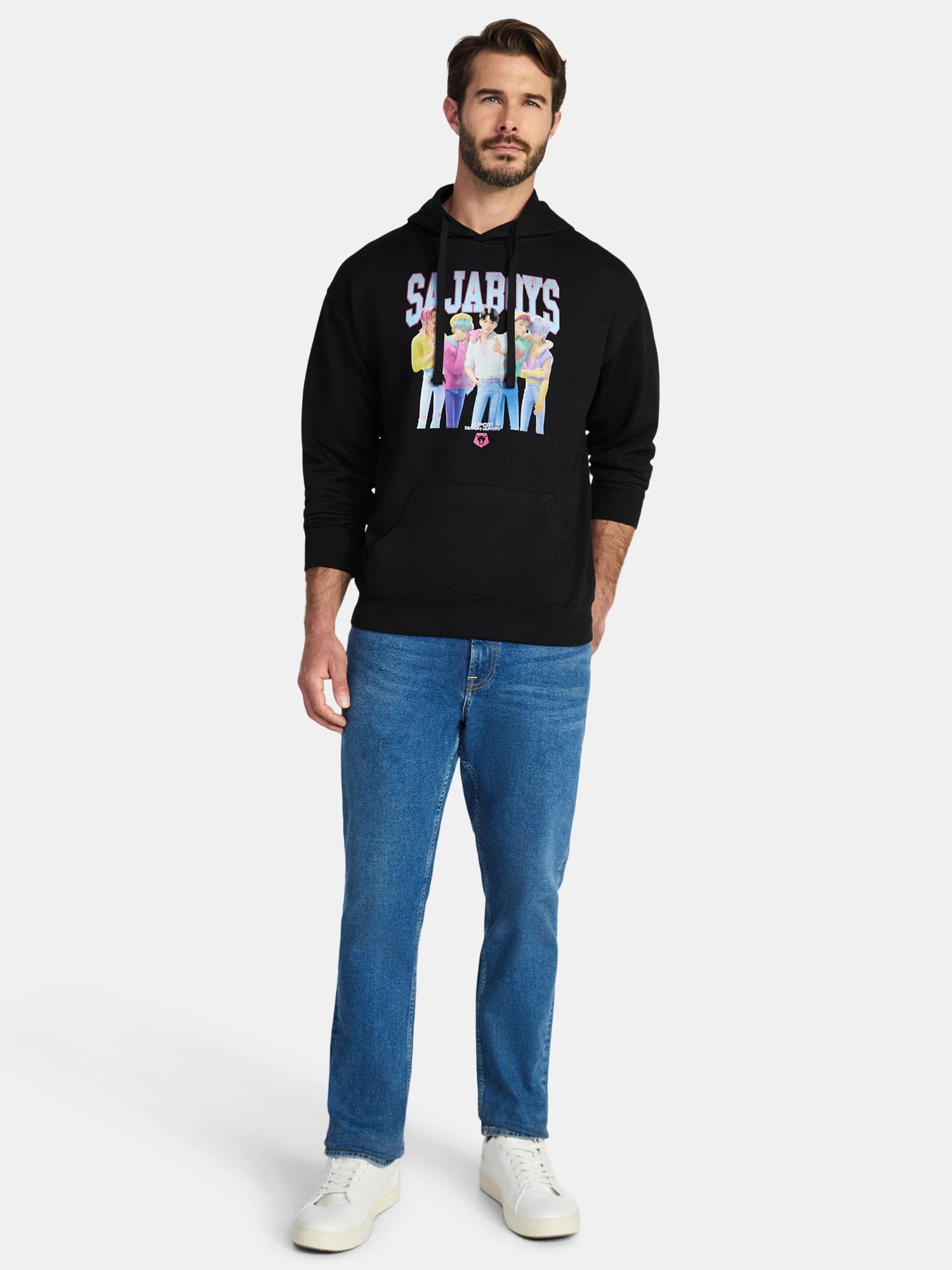 Netflix KPop Demon Hunters Men's and Big Men's Saja Boys Hoodie, Sizes S-3XL