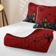thumbnail image 4 of Erosebridal Polka Dot Spider City Quilt Full for Boys Girl, Red Halloween Comic Town Full Bedspread Sets, 3-Piece, 4 of 7