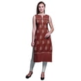 thumbnail image 1 of Bimba Kurtis Sans Manches pour Femmes, Kurta Droite Imprimée pour Femmes, Haut Indien, Très Grand, 1 of 1