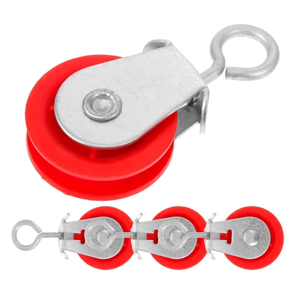 FONDOTIN Multi-Use Vent Pulley Red Iron 4Pcs