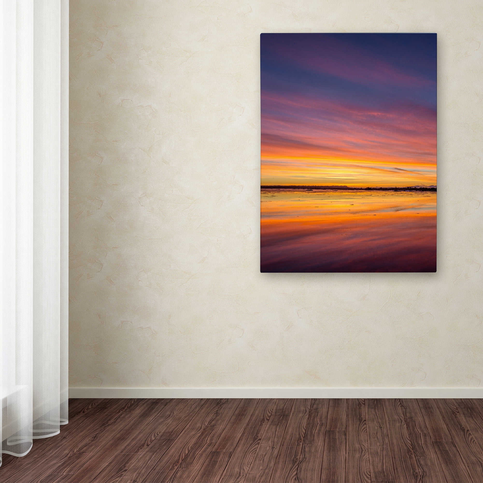 Trademark Fine Art "Boundary Sunset" Canvas Art by Pierre Leclerc