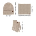 thumbnail image 2 of Gorro de invierno, bufanda, guantes con pantalla táctil, conjunto para hombres y mujeres, 2 of 5