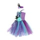 thumbnail image 5 of SAYOO Disfraz de Cosplay para niños, Vestido Sin Mangas de Color en Contraste + Ala de Plumas de Pavo Real + Diadema, 2-12 años SAYOO  Moda, 5 of 9