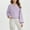 Purple, variant on Long Sleeve Kids Shirts Girls Color Block Raglan Sleeve Top Solid Color Blouse Plus Size Round Neck T-Shirts