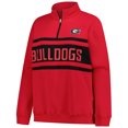 thumbnail image 2 of Women's Fanatics Red/Black Georgia Bulldogs Plus Size Quarter-Zip Pullover, 2 of 3