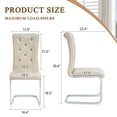 thumbnail image 6 of NEW Set Of 4,Retro Alligator Skin Upholstered Dining Chairs,With Crystal Buckle Design And Faux Leather Design,A Touch Of Elegance And Mystery To The Dining Area,Electroplated Metal Bow Leg, 6 of 10