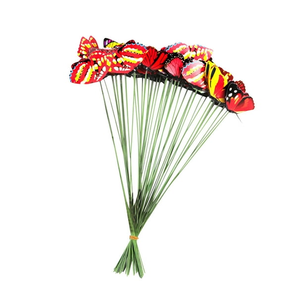 Xihbxyly Almacén. Paqueta de 50 Pvc En Forma Decorativa de Jardín de Mariposa.