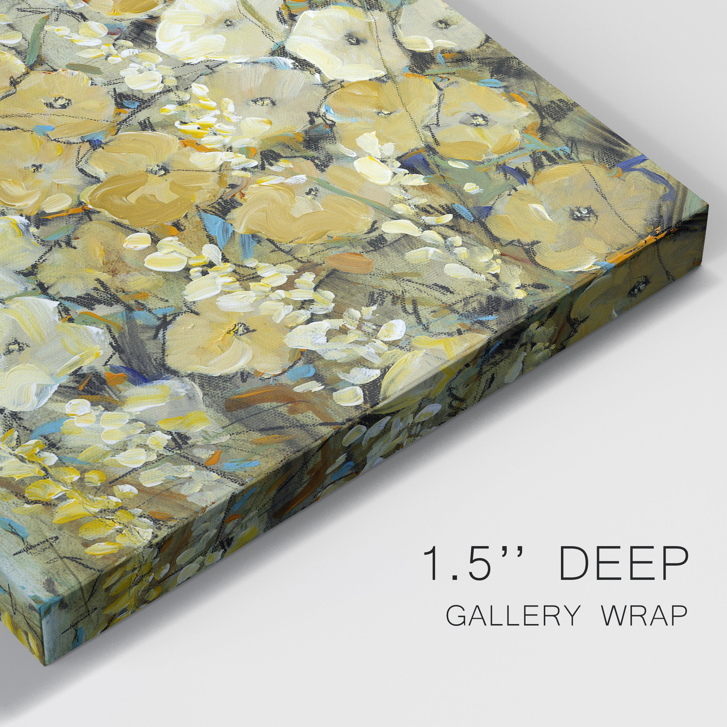 Cluster of Hollyhock II Premium Gallery Wrapped Canvas - Ready to Hang