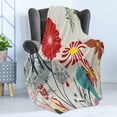 thumbnail image 4 of Floral Soft Flannel Fleece Blanket, Dandelions Garden Beauty with Vivid Full of Various Wild Flower Bloom Modern Graphic, Cozy Plush for Indoor and Outdoor Use, 50" x 70", Multicolor, by Ambesonne, 4 of 5