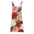 thumbnail image 4 of Ruyang Hawaiian Dresses for Teen Girls Bowknot Strap Flower Print Sleeveless Vest Dresses Summer Casual Beach Vacation Sundress, 4 of 4