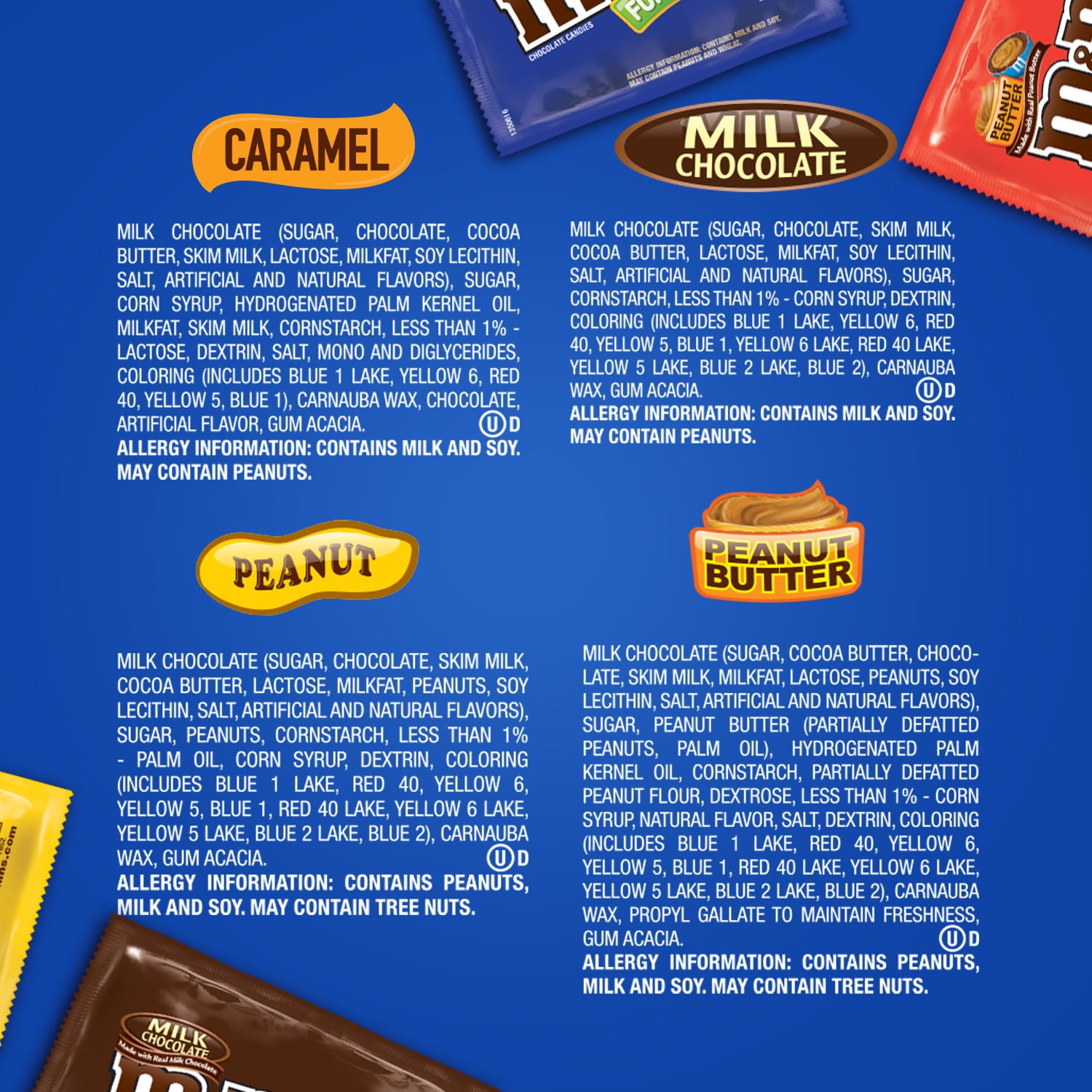 M&M's Milk Chocolate, Peanut Butter, Caramel, Fun Size Assorted  Candy 115 ct