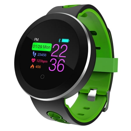 Sport Green Smart Watch Band Heart Rate Oxygen Blood Pressure Fitness Tracker
