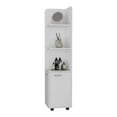 thumbnail image 5 of Wooden Cabinets, Klay 2-Door 4-Shelf Tall Storage Cabinet White, White Living Room Cabinets,Mdf Cabinets With Doors, Furniture Primary Living Space Cabinets, 5 of 8