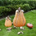 thumbnail image 3 of Metal Fall Pumpkin Decor Set of 2, Indoor Outdoor Standing Flat Pumpkin Decoration for Autumn Harvest Thanksgiving Halloween Decoration Home House Kitchen Decor, 3 of 14