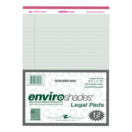ENVIROSHADES 8.5X11.75 LEGAL 12/PK GREY PAPER