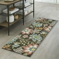 thumbnail image 2 of Mainstays Farmhouse Oversized Floral Gray Multicolor Indoor Hallway Runner Rug, 2'x6', 2 of 9