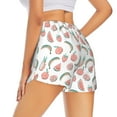 thumbnail image 3 of Goofa Fruit Printed Women 2 in 1 Running Shorts,Quick Dry Athletic Workout Shorts,High Waisted Athletic Shorts with Liner Pockets-Large, 3 of 9