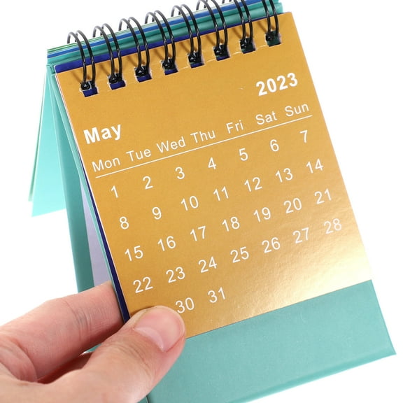 OUNONA Mini Desk Calendar Aesthetic Desktop Magnetic Monthly Work Calender Green