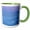 Green/White, variant on 3drose, Moon Over Frozen Disko Bay, Disko Island in the Background. Greenland, 11oz Two-tone Green Mug