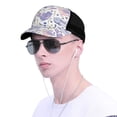 thumbnail image 4 of Lsque Lavender Flowers Printed Trucker Hat - Baseball Cap for Men Women - Breathable Mesh Side, Adjustable Fit - for Casual Wear, 4 of 7