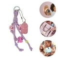 thumbnail image 3 of Unique Bargains 1 Pc Stylish Beaded Knotted Lanyard with Hat Handbag Charm Decorative Keychain Purple, 3 of 5