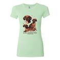 thumbnail image 2 of If It's Not a Dachshund It's Just a Dog Gift | Womens Dog Lover Slim Fit Junior Tee, Mint, X-Large, 2 of 3