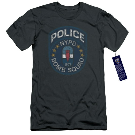 New York City Bomb Squad Adult 30/1 T-Shirt Charcoal