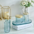 thumbnail image 2 of hometrends Rib Glass Toothbrush holder Gold, 2 of 3